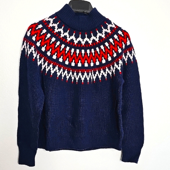 J. Crew Sweaters - J Crew Women's Navy Fair Isle Sweater